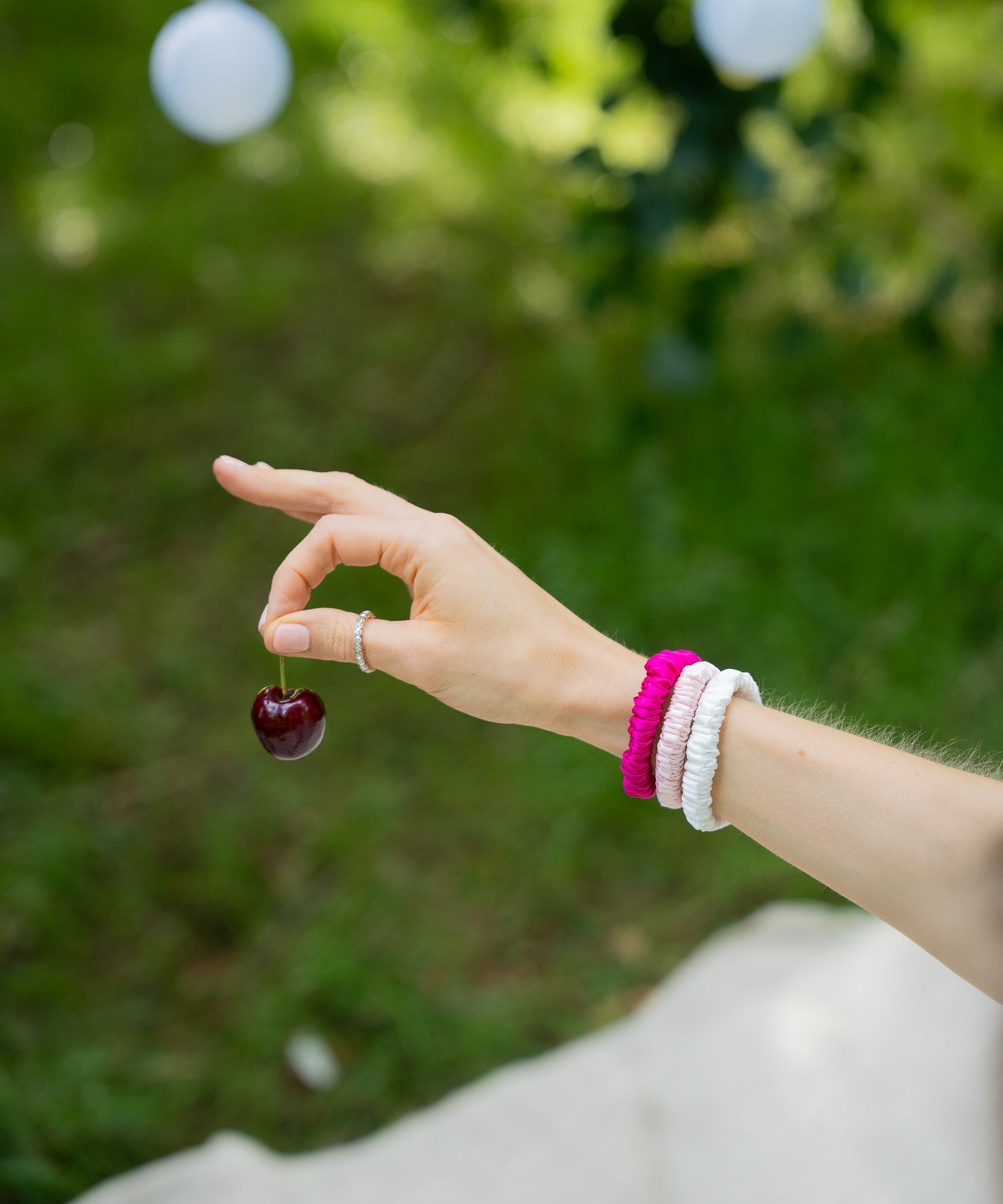 Petite Scrunchies | Bohemian Summer - Pink/Rosa/Weiss - Studio Chéri