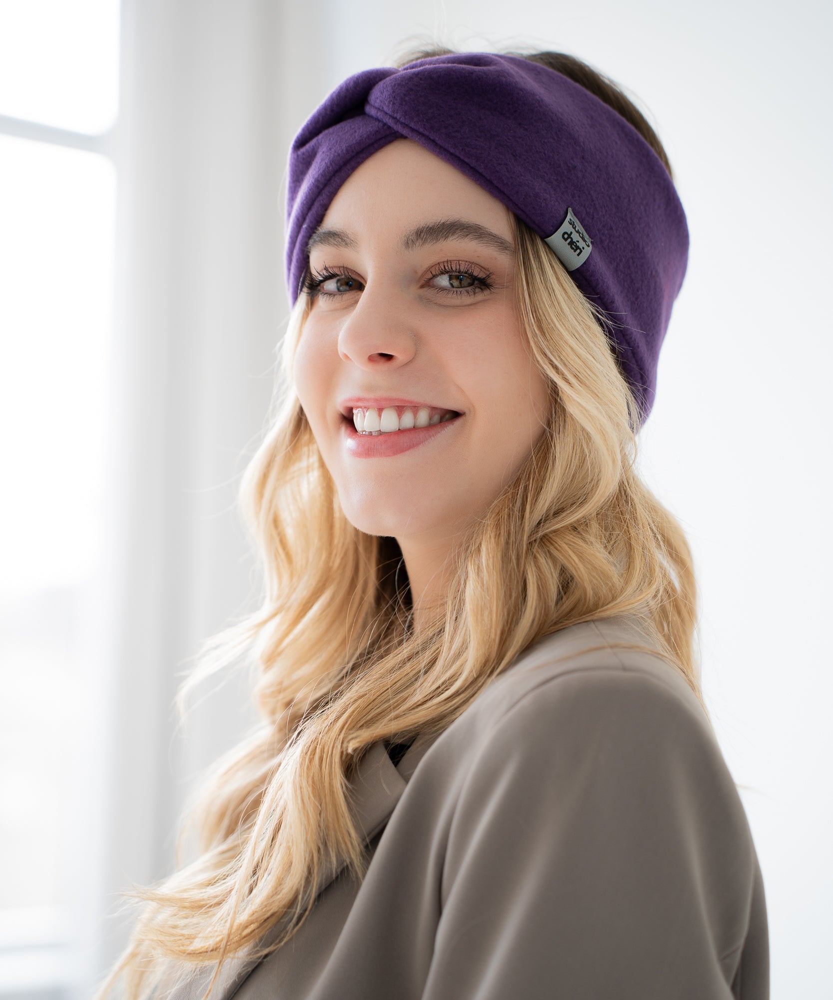 Polarfleece Stirnband - Plum - Lila - Studio Chéri