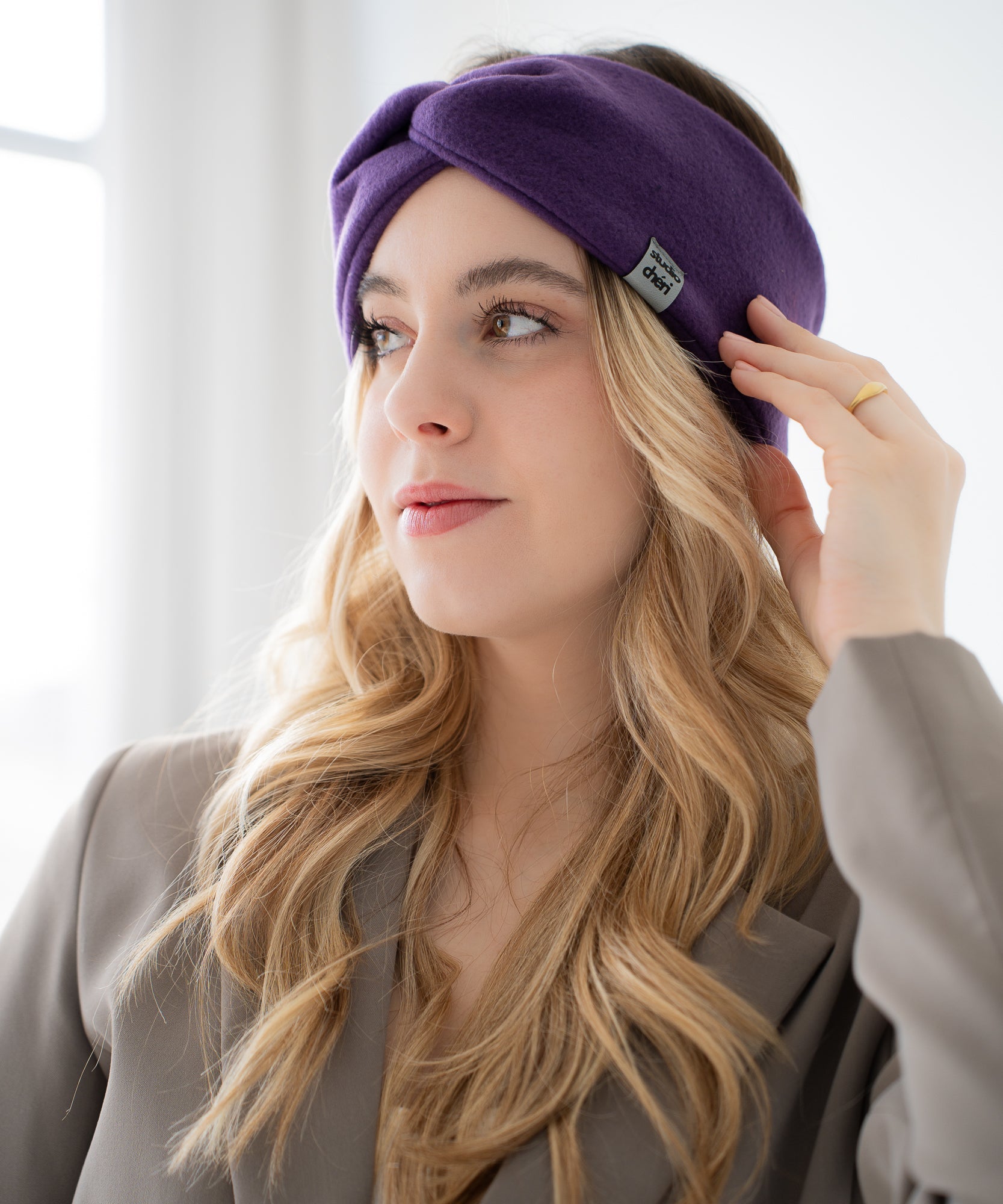 Polarfleece Stirnband - Plum - Lila - Studio Chéri