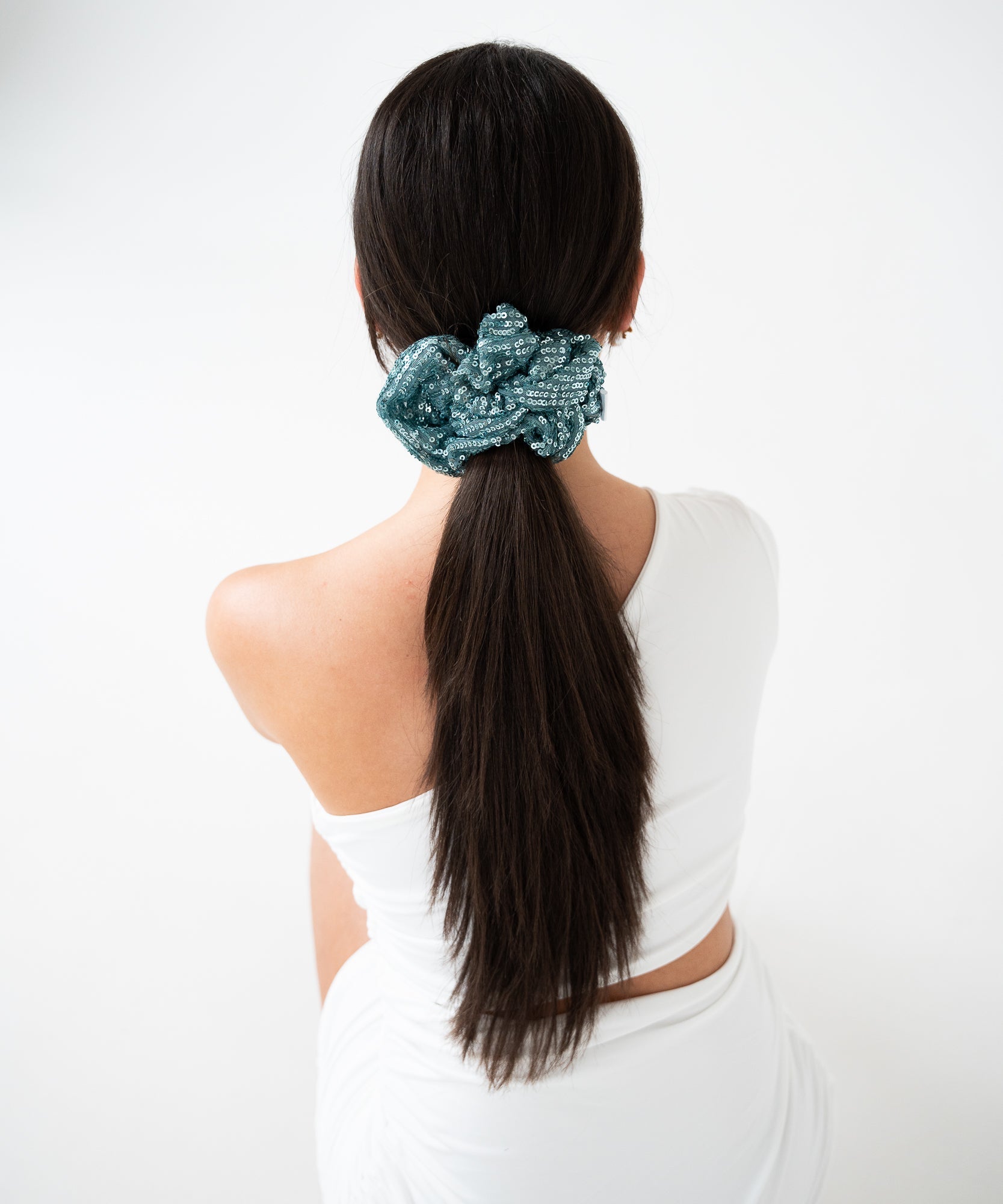 Portofino - Palietten Scrunchie - BLAU - Studio Chéri
