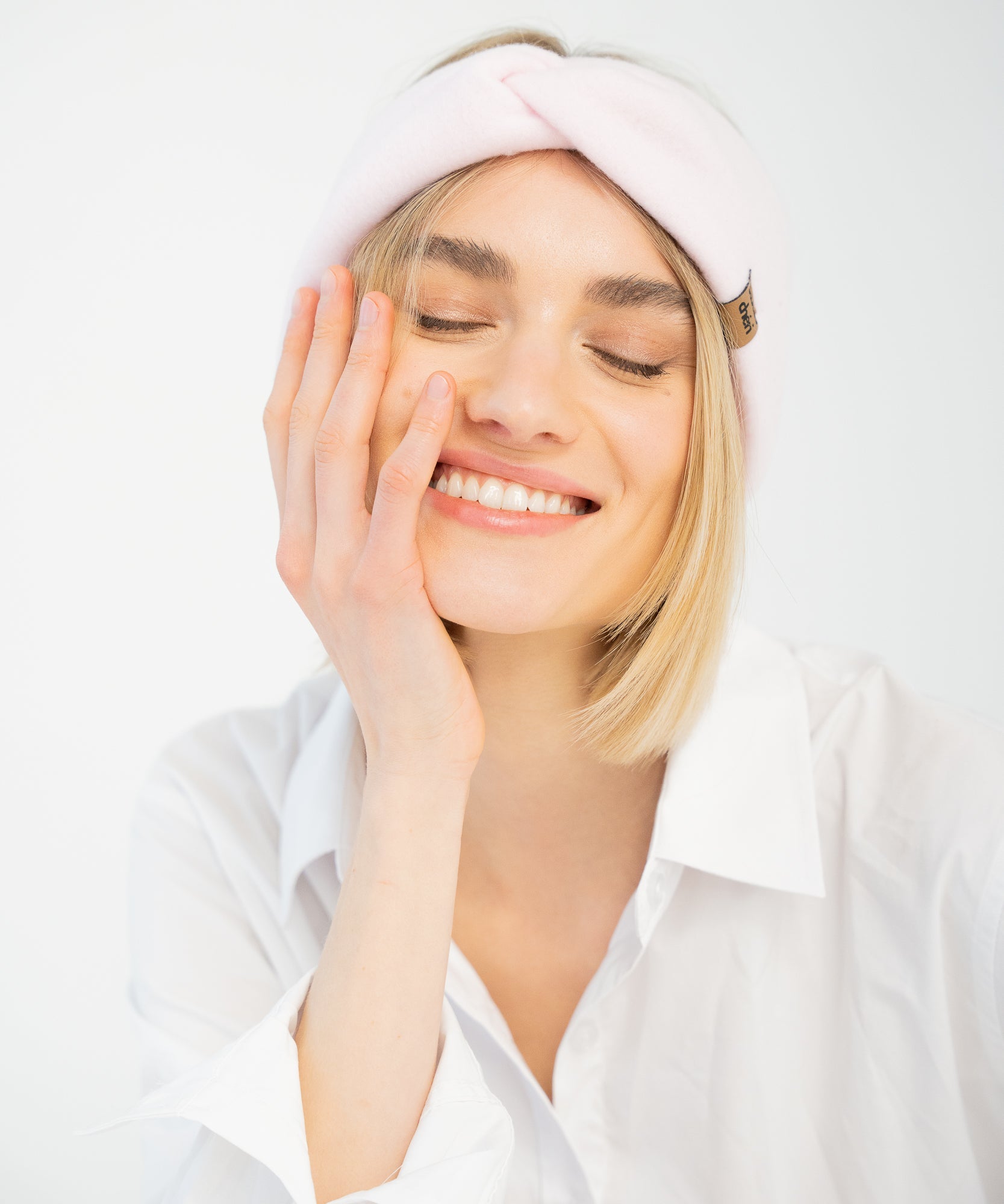 ROSE - Stirnband aus Polarfleece - Rosa - Studio Chéri