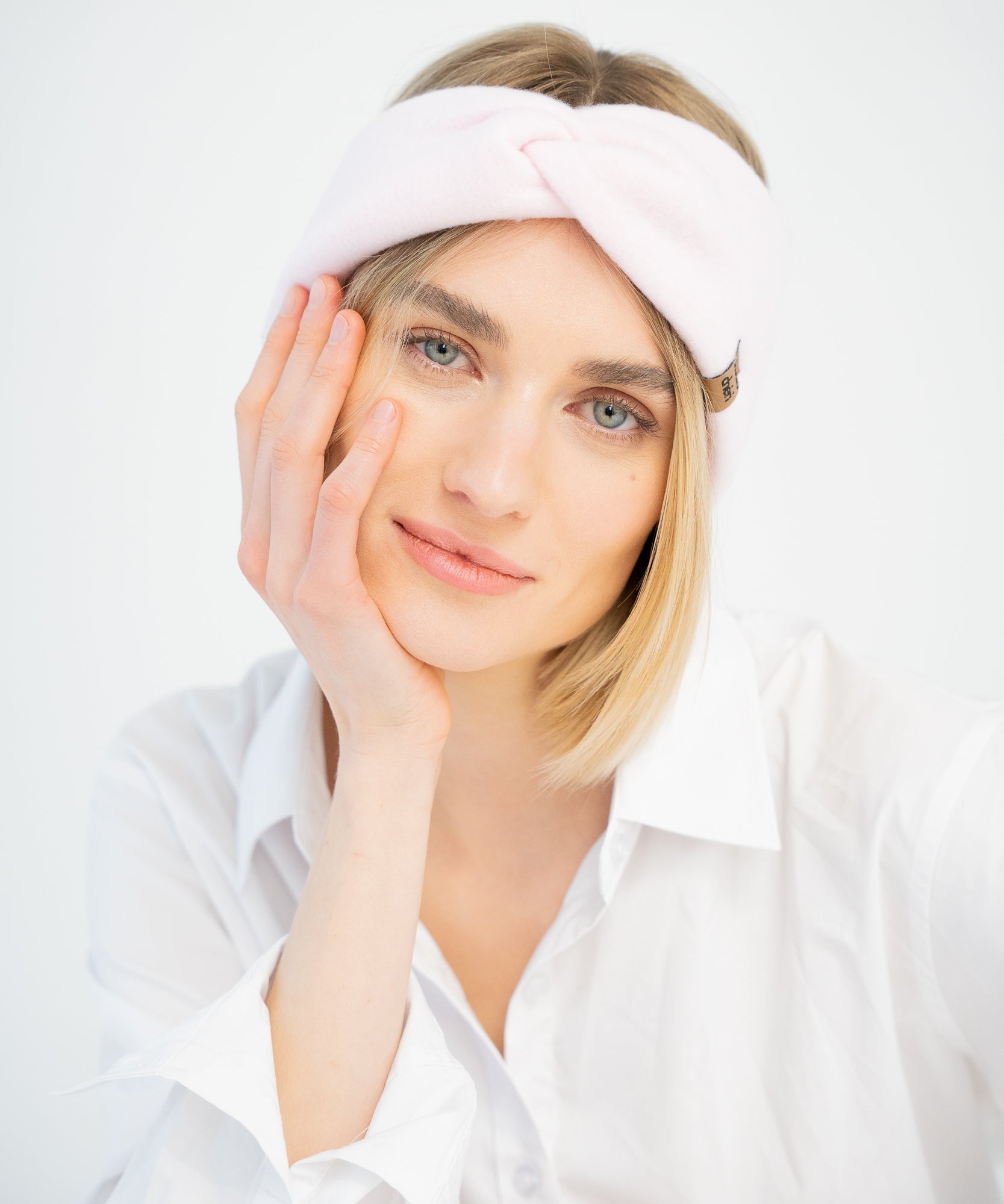 ROSE - Stirnband aus Polarfleece - Rosa - Studio Chéri