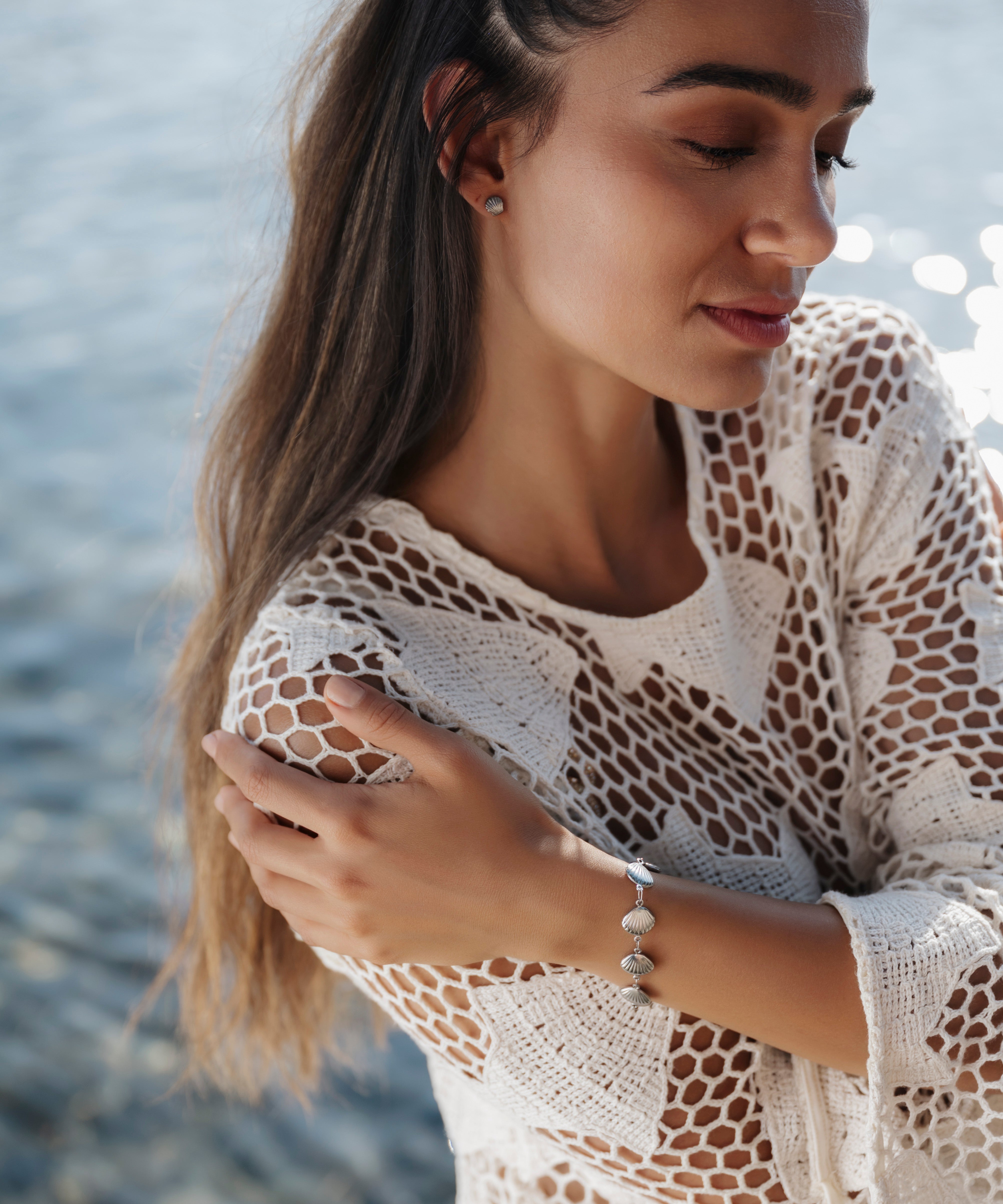 Salt - Silber Muschel-Armband - silber - Studio Chéri