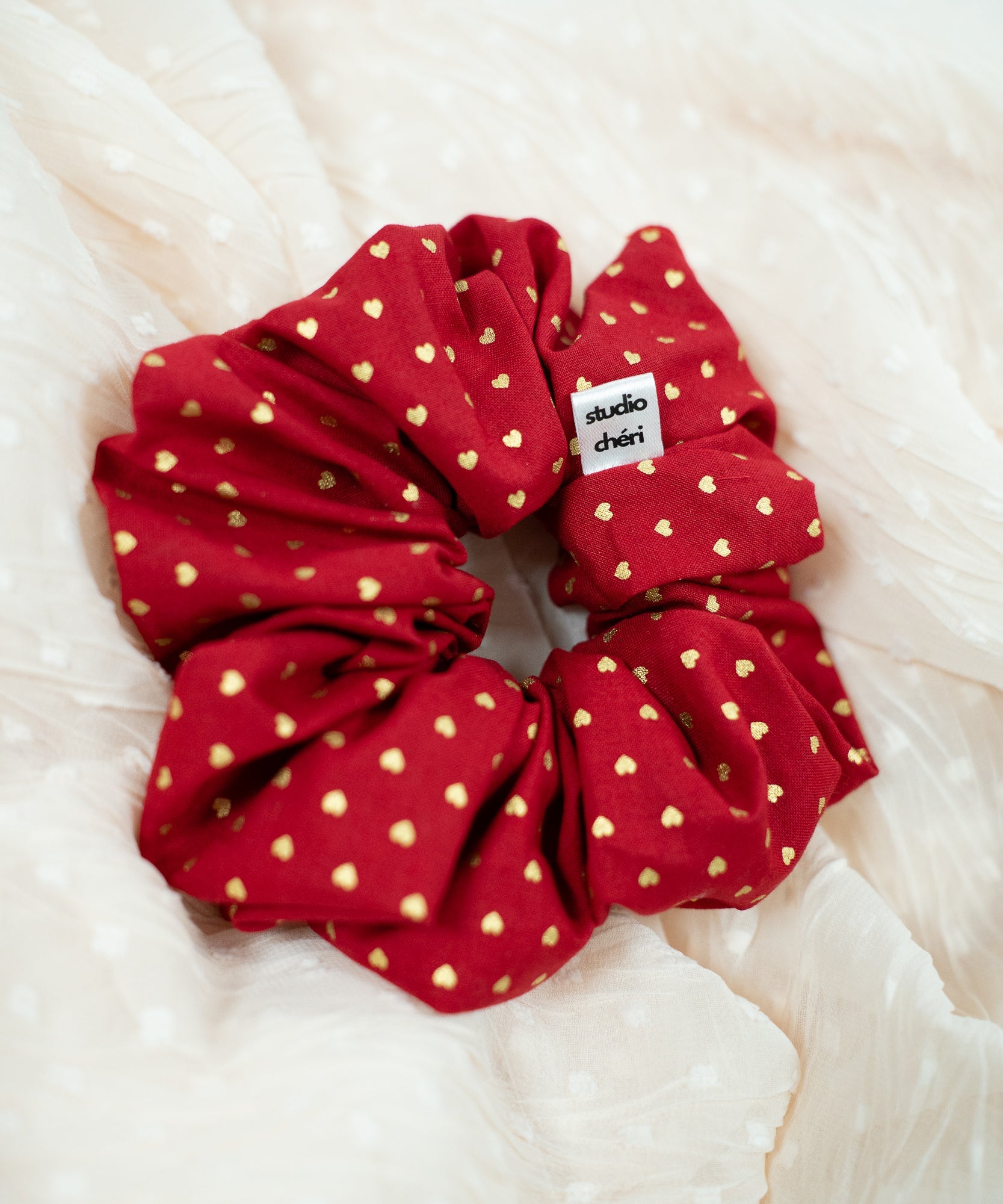 Santas Heart - Scrunchie aus Baumwolle - Blau - Studio Chéri