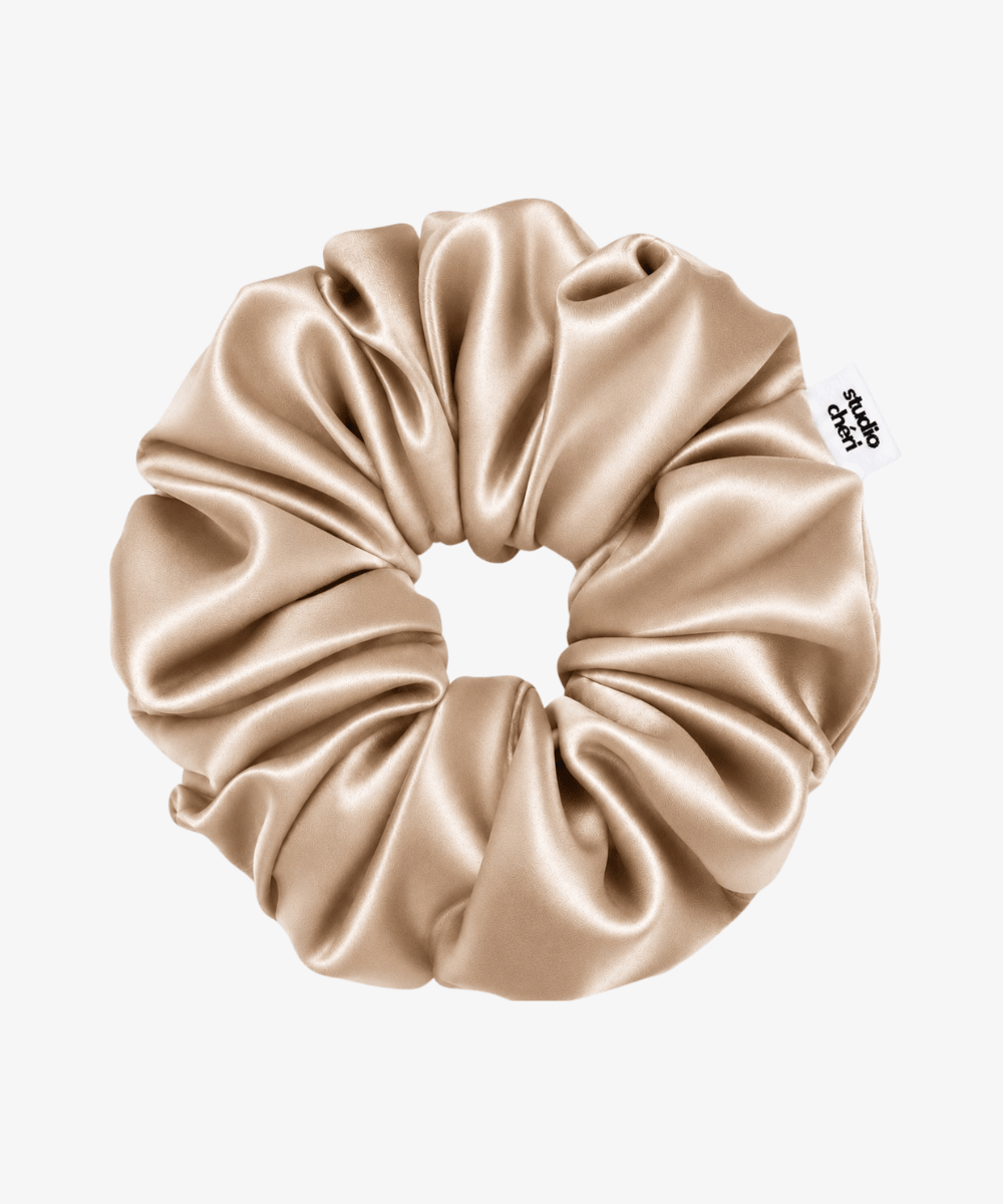 Satin Scrunchie - Beige - Beige - Studio Chéri