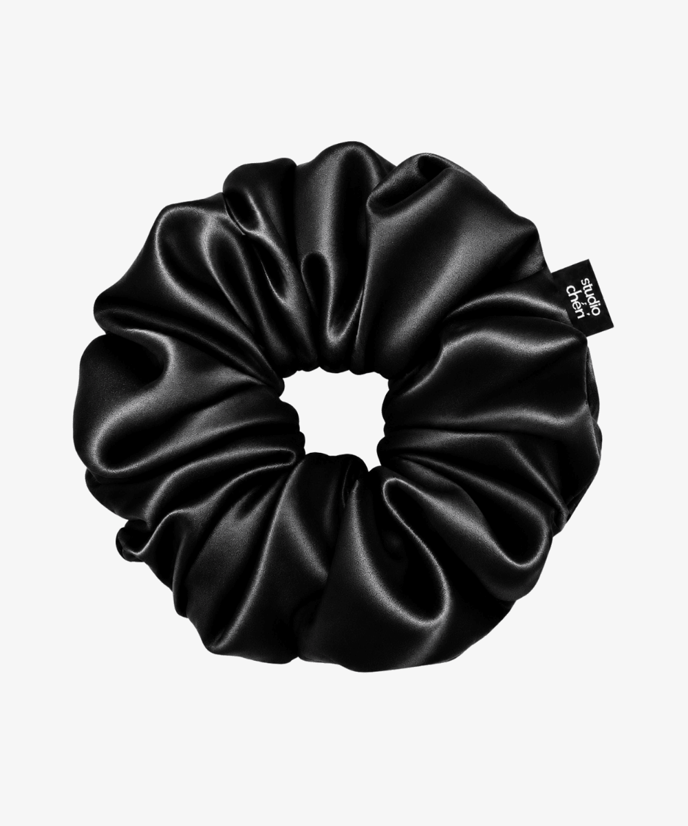 Satin Scrunchie - Black - Schwarz - Studio Chéri