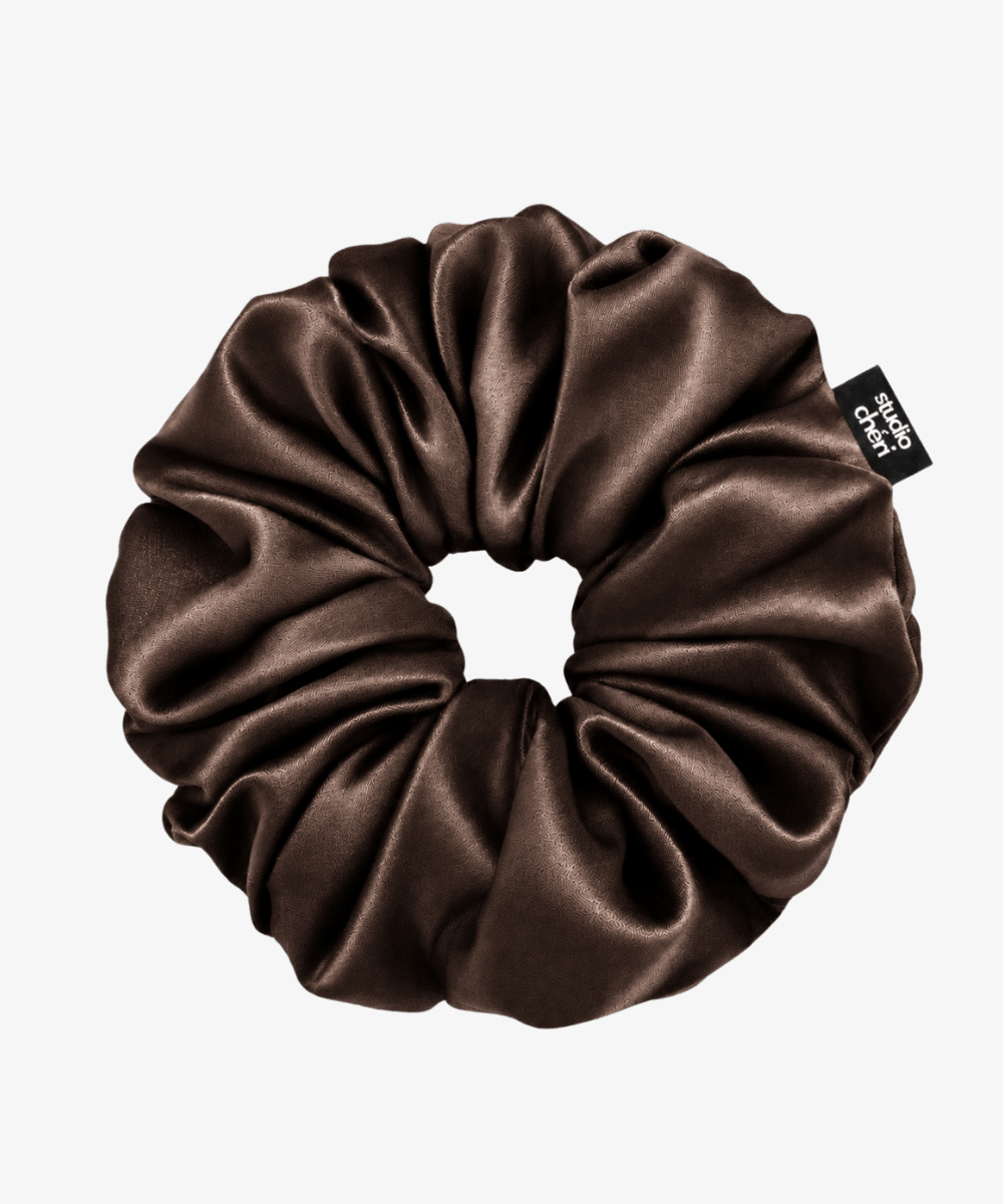 Satin Scrunchie - Brown - Braun - Studio Chéri