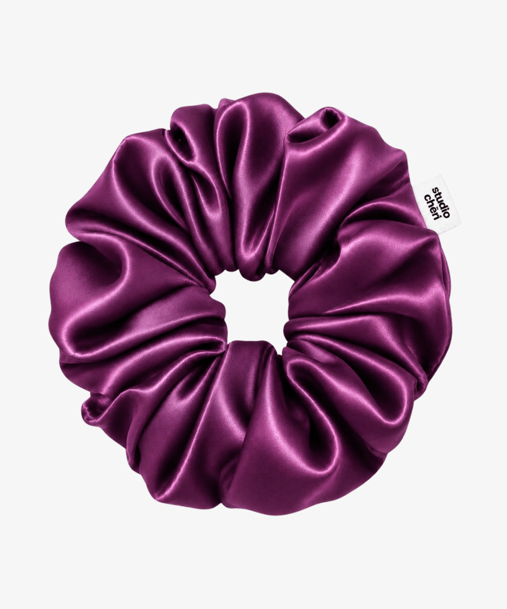 Satin Scrunchie - Plum - Lila - Studio Chéri