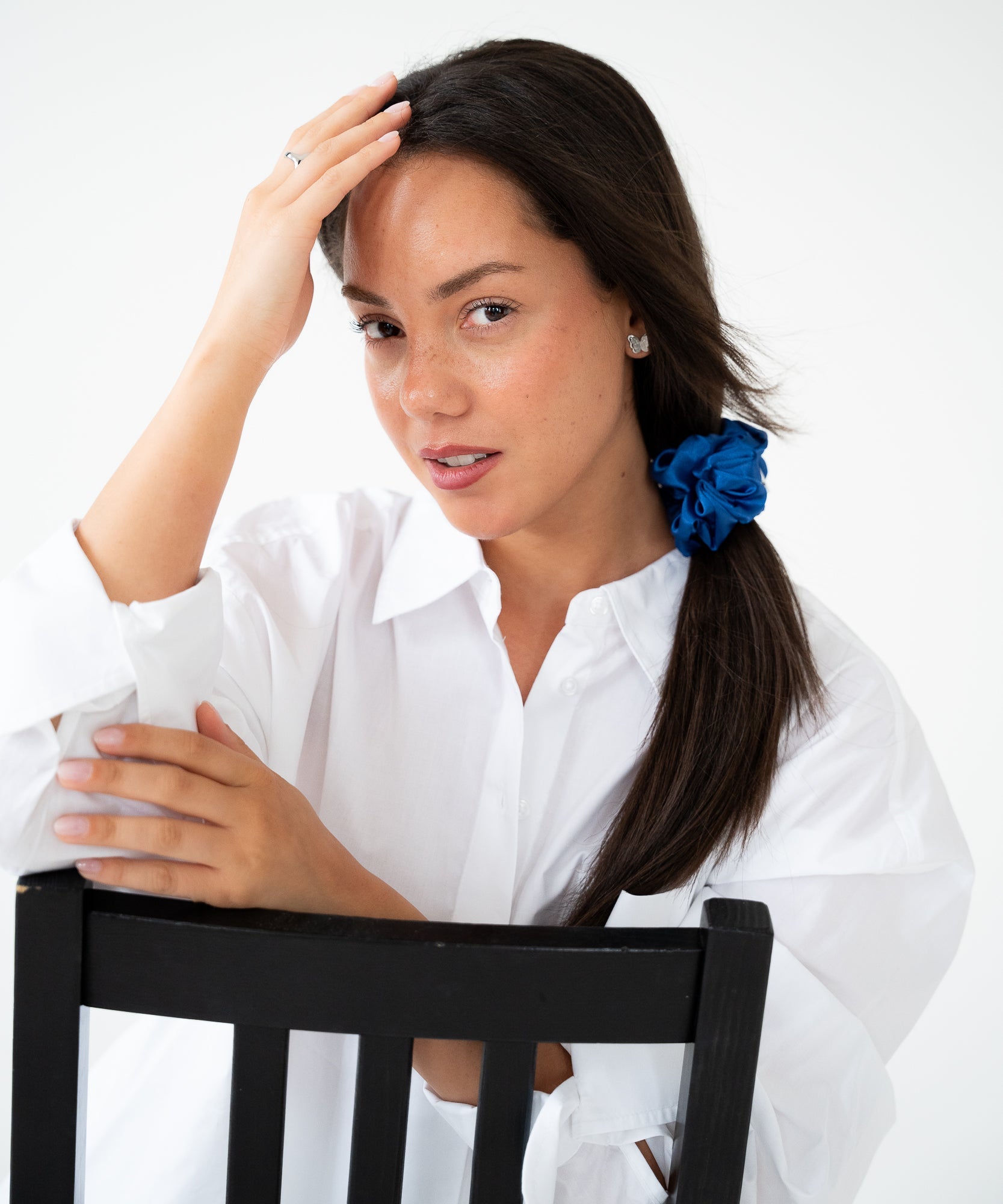 Satin Scrunchie - Saphire - blau - Studio Chéri