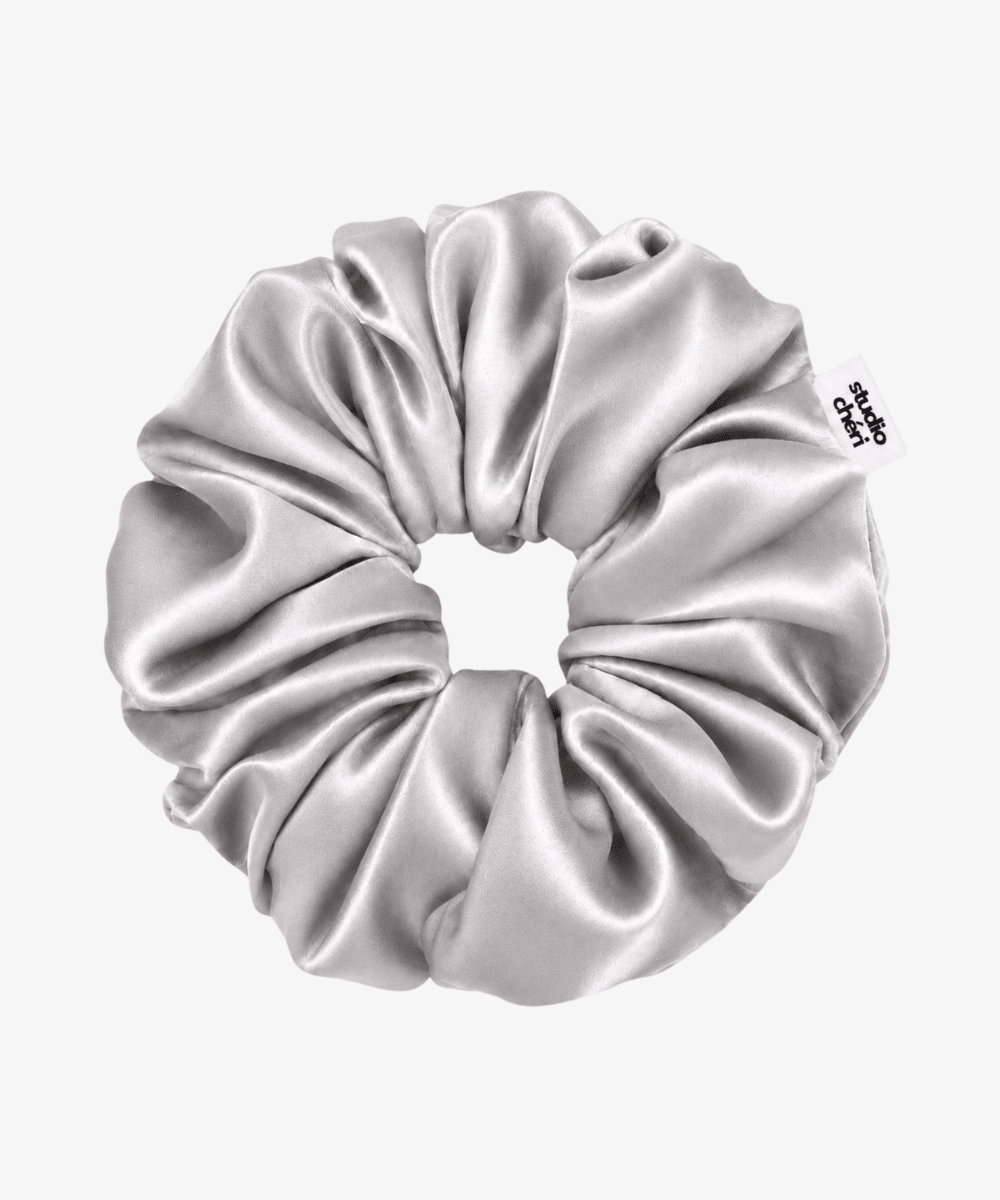 Satin Scrunchie - Silver - Grau - Studio Chéri