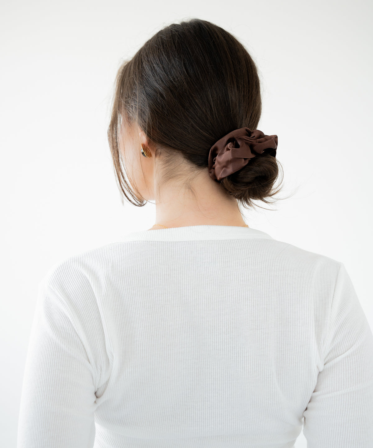 Scrunchie aus Seide - Brown