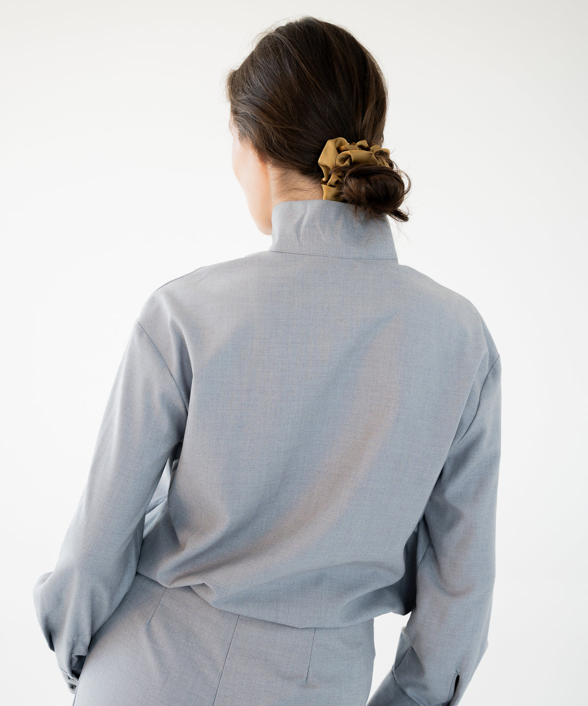 Scrunchie aus Seide - Khaki
