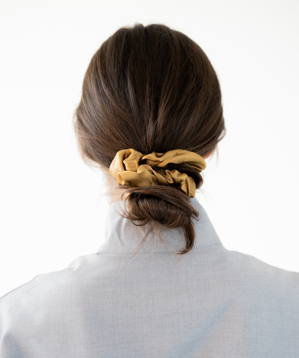 Scrunchie aus Seide - Khaki