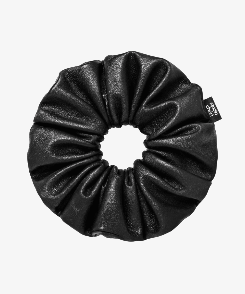 Selma - Lederscrunchie - Black - Schwarz - Studio Chéri