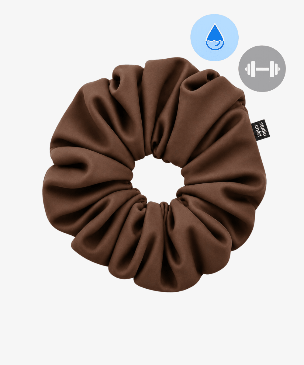 Swim & Sweat Scrunchie - Brown - Braun - Studio Chéri