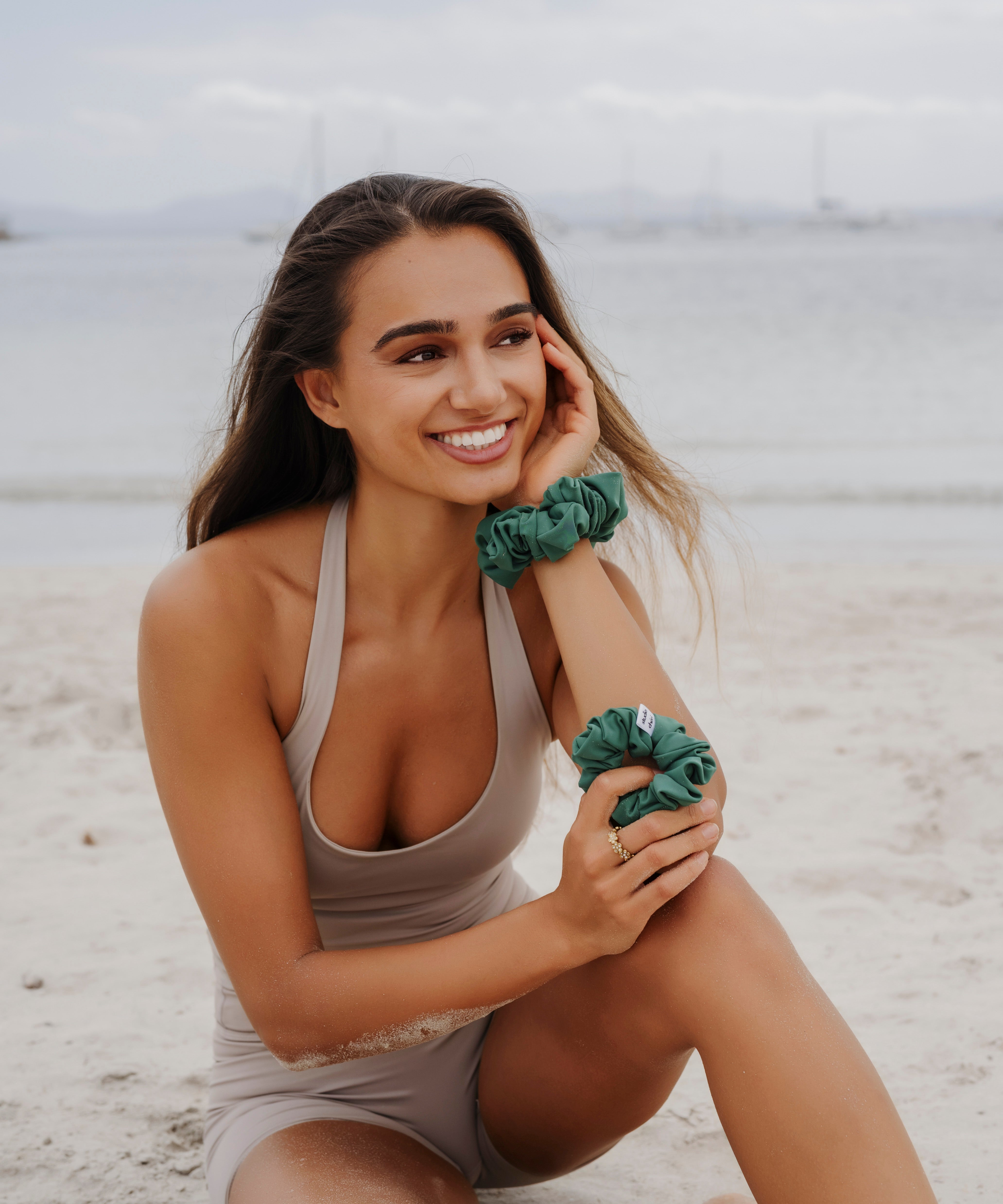 Swim & Sweat Scrunchie - Green - Grün - Studio Chéri