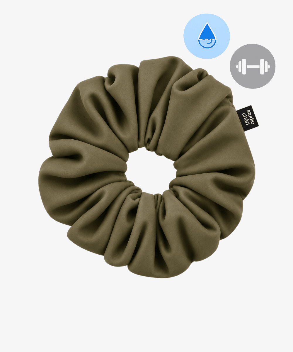 Swim & Sweat Scrunchie - Olive - Grün - Studio Chéri