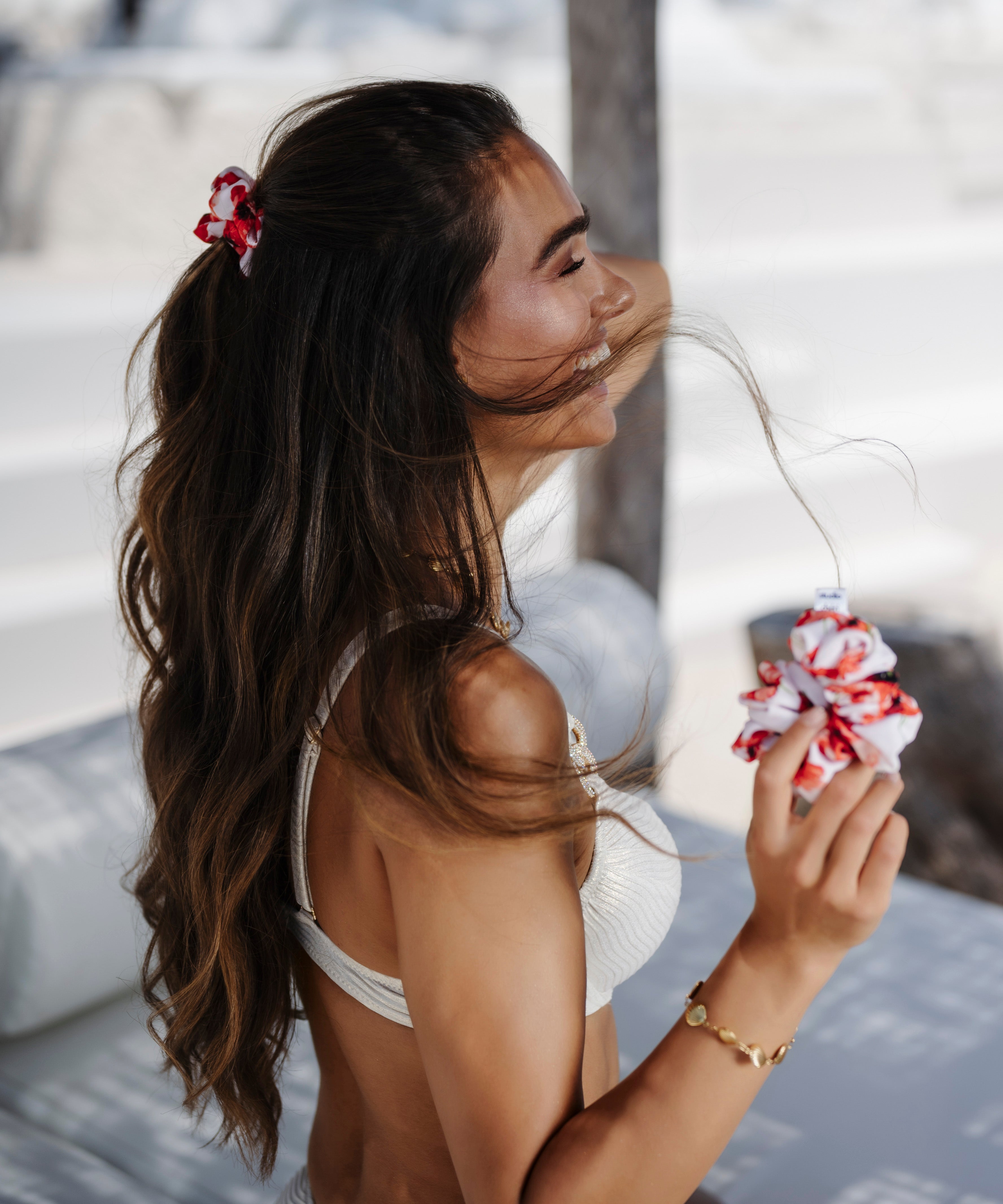Swim & Sweat Scrunchie - Ophelia - weiß - Studio Chéri