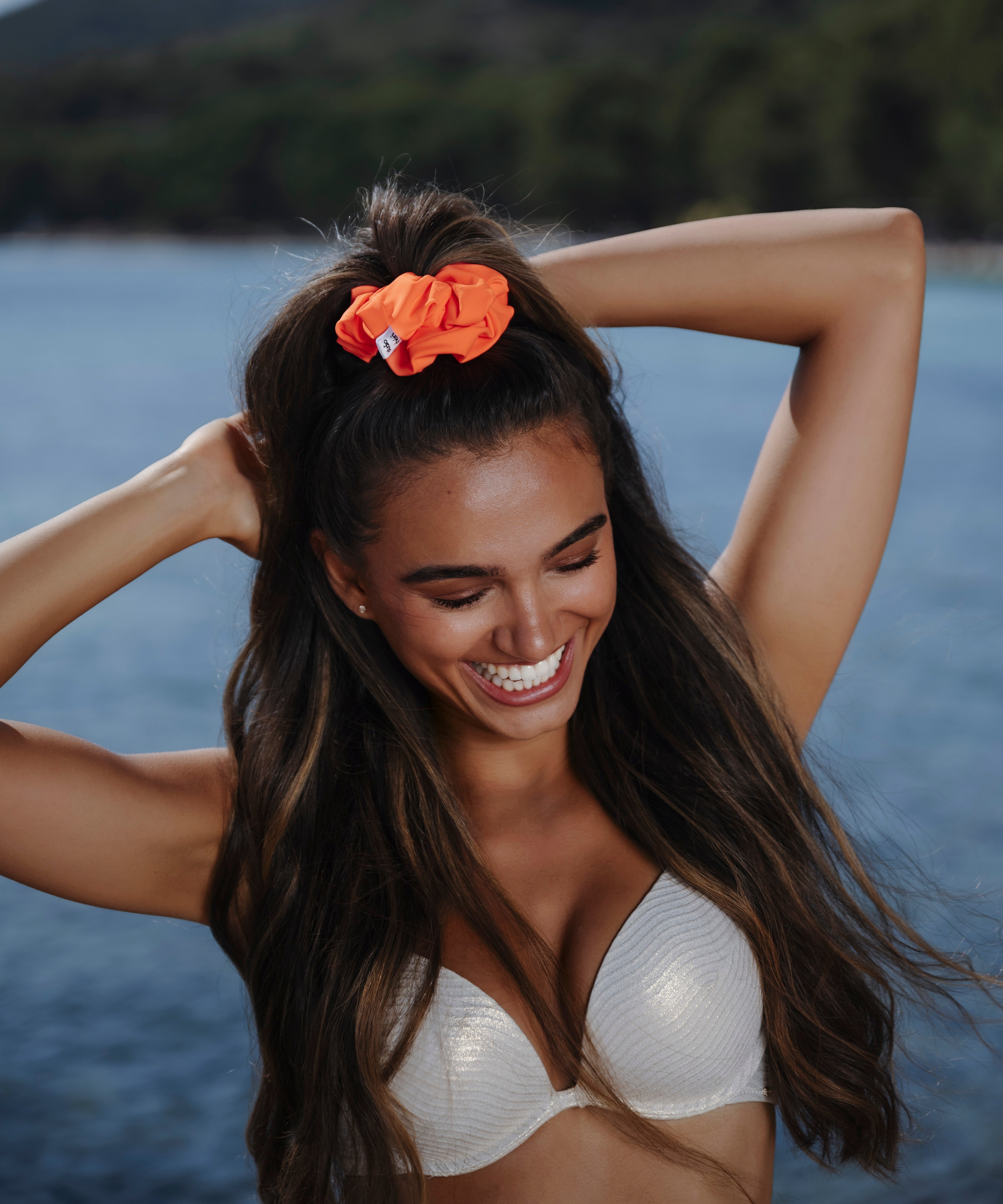 Swim & Sweat Scrunchie - Orange - Orange - Studio Chéri