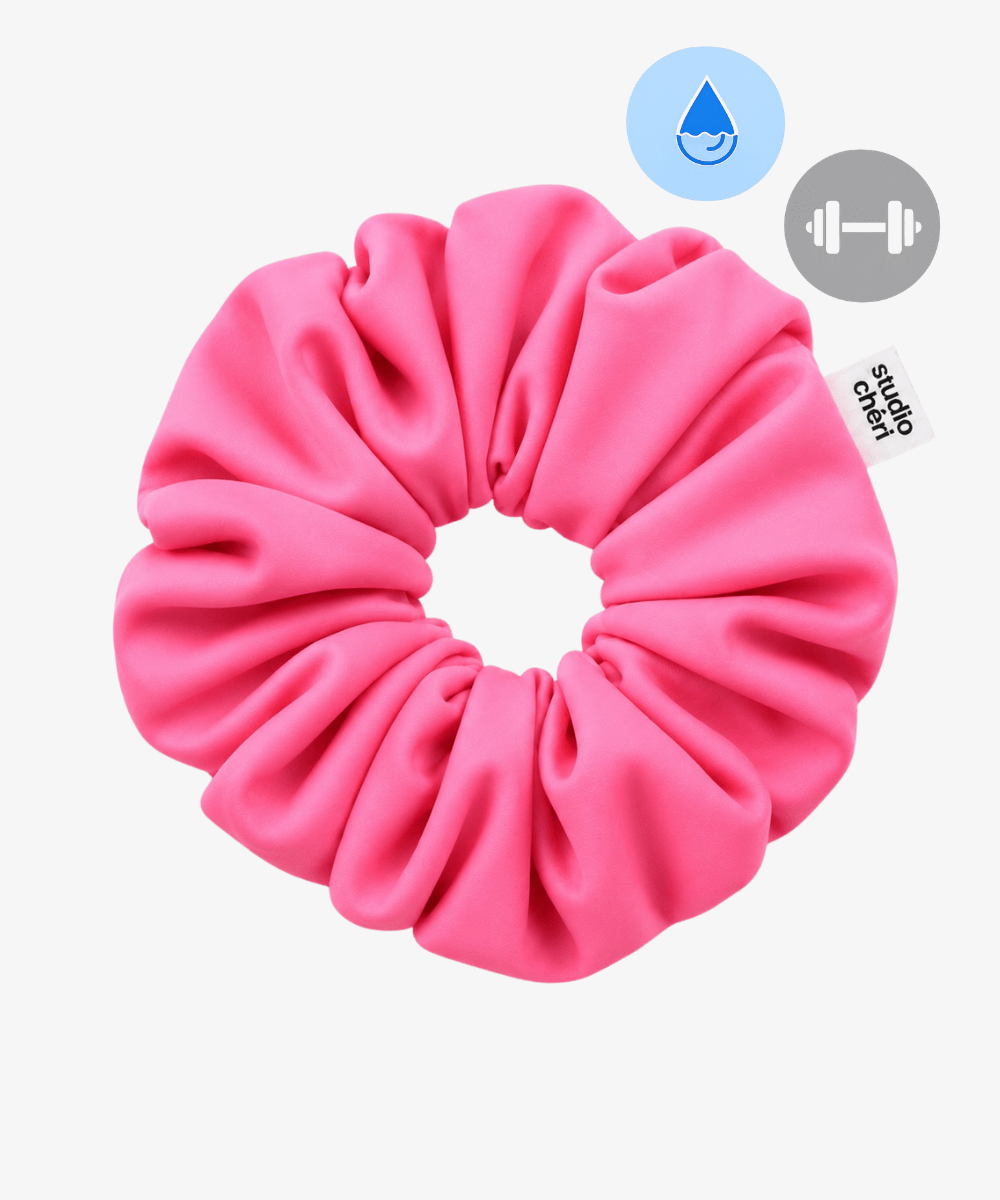 Swim & Sweat Scrunchie - Pink - Pink - Studio Chéri