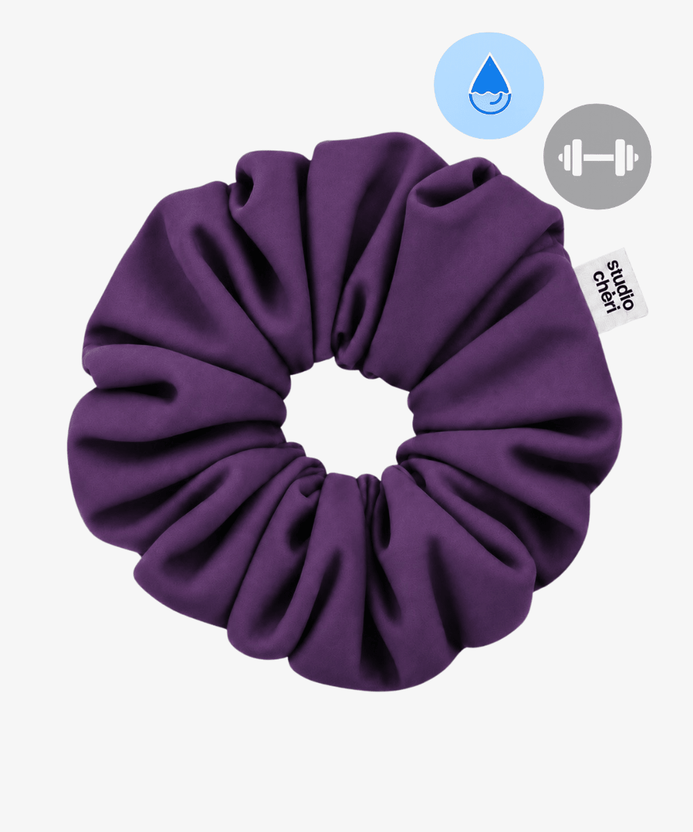 Swim & Sweat Scrunchie - Plum - Lila - Studio Chéri