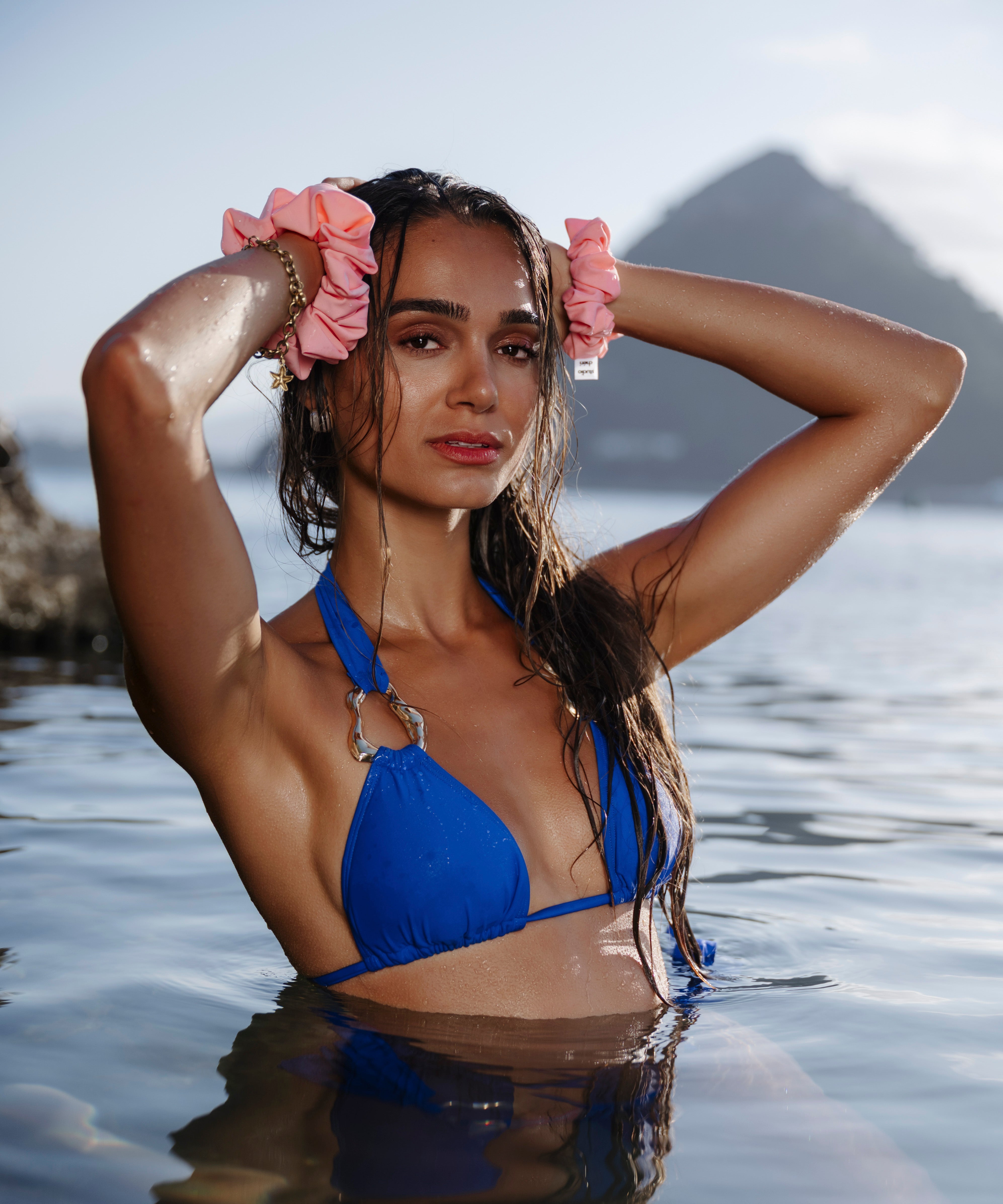 Swim & Sweat Scrunchie - Rose - Rosa - Studio Chéri