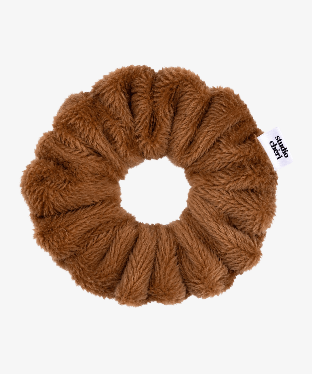 Teddy - Scrunchie aus Teddyfell - Braun - Studio Chéri