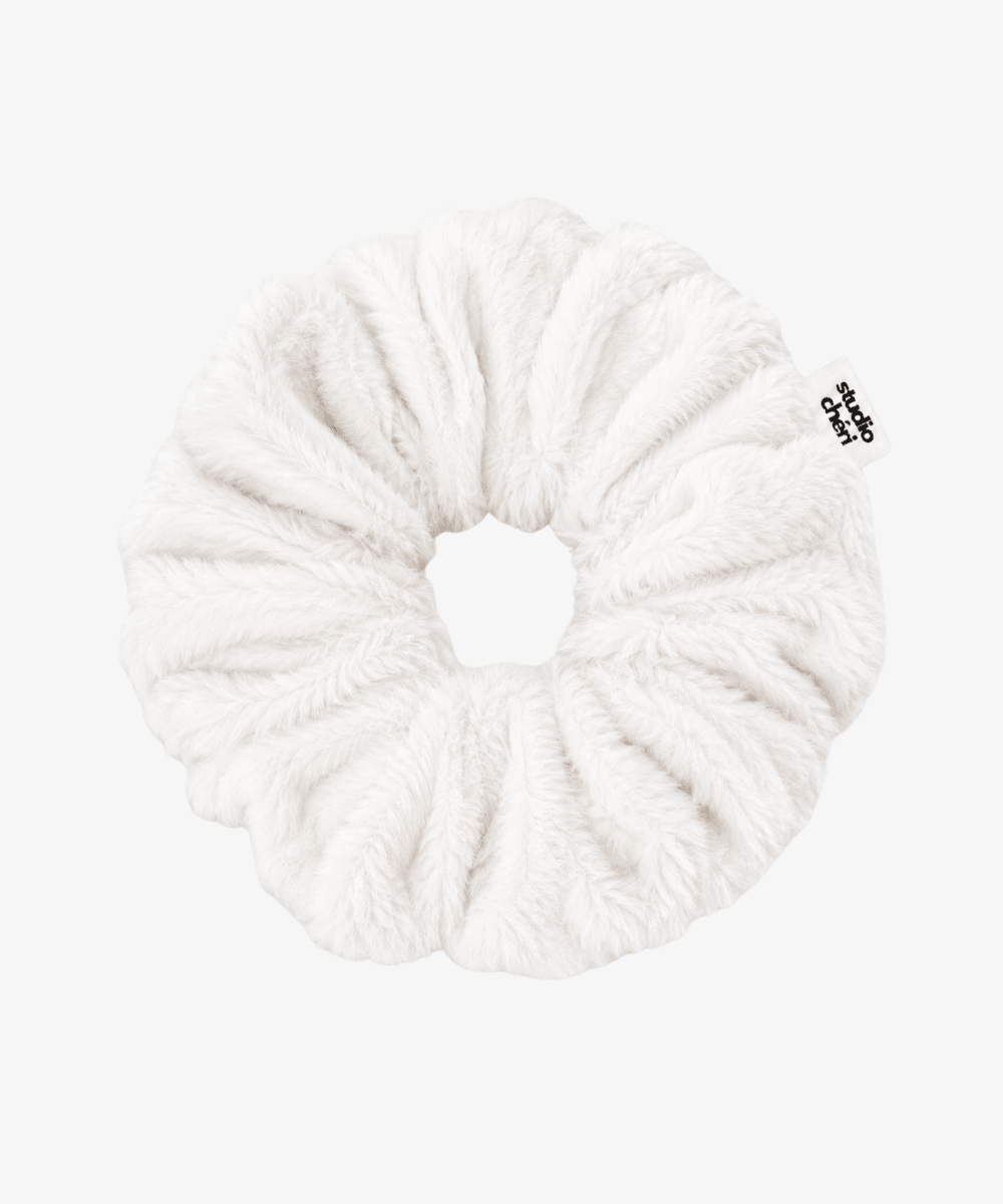 Teddy White - Scrunchie aus Teddyfell -  - Studio Chéri