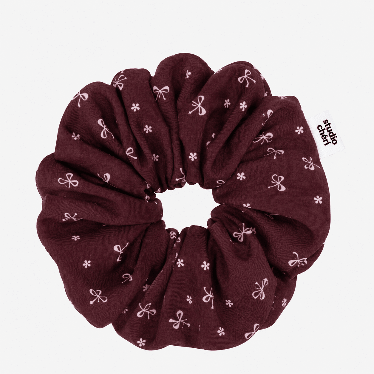 Velvet Night - Cord Scrunchie mit Schleifen - rot - Studio Chéri