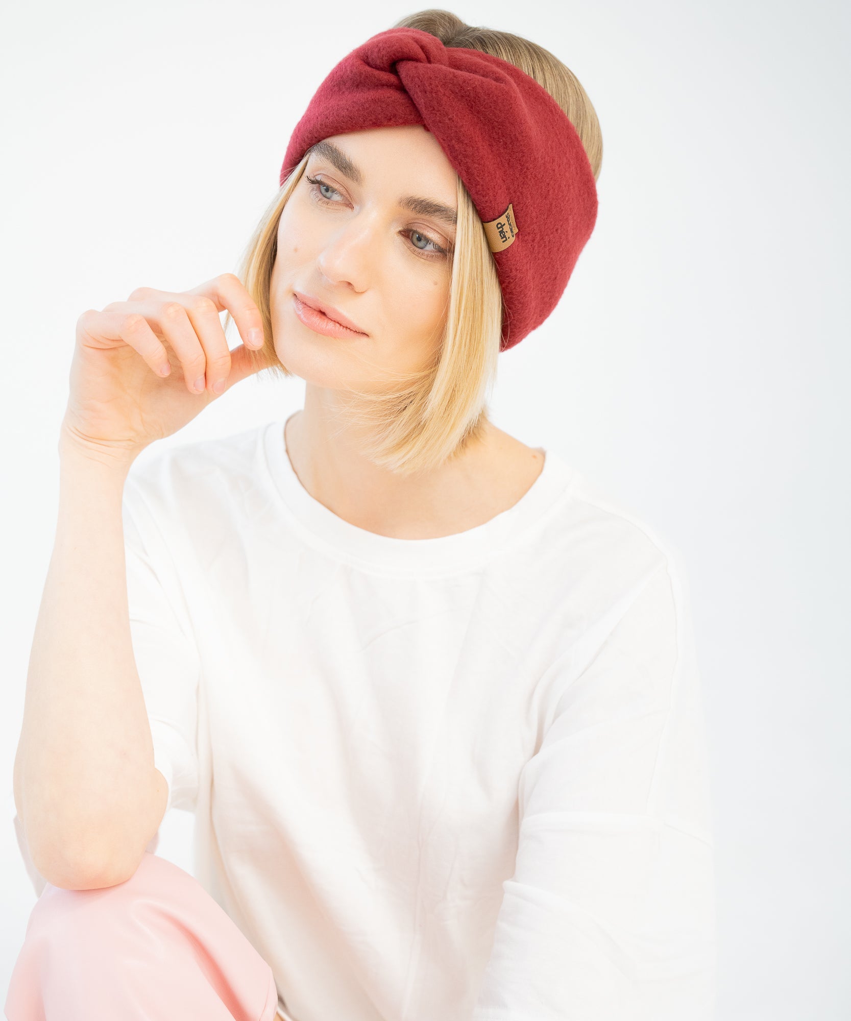 WINE - Stirnband aus Polarfleece - Rot - Studio Chéri
