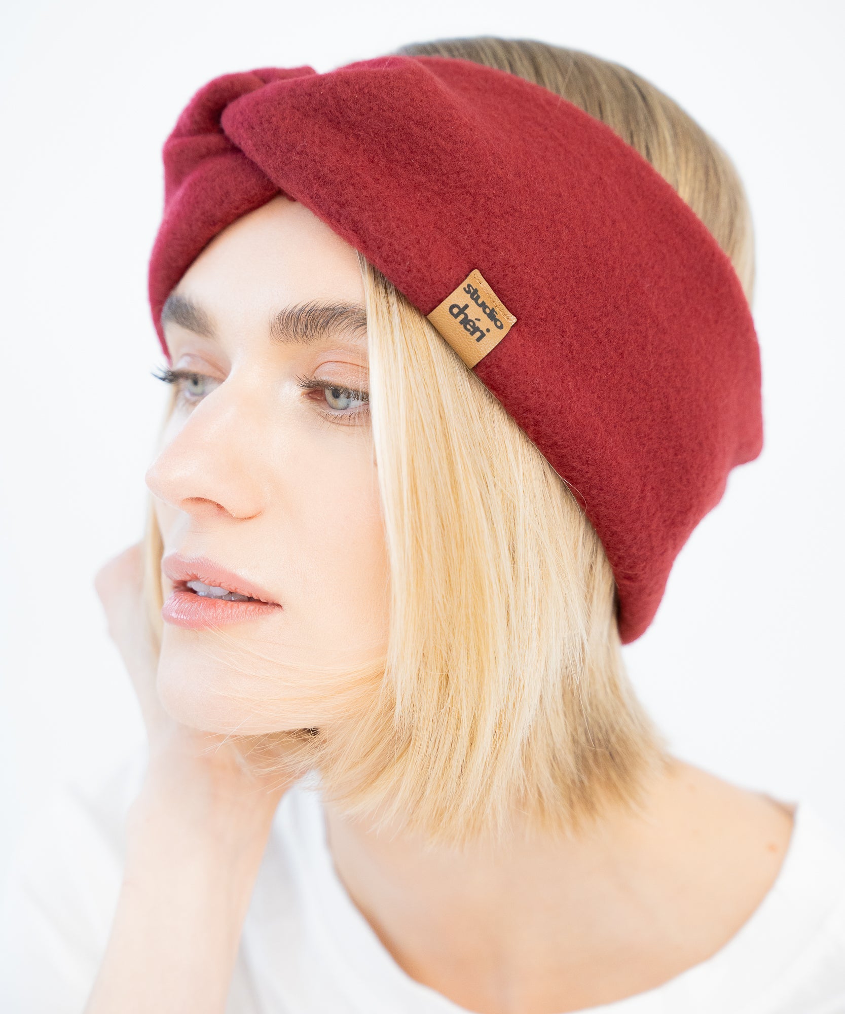 WINE - Stirnband aus Polarfleece - Rot - Studio Chéri
