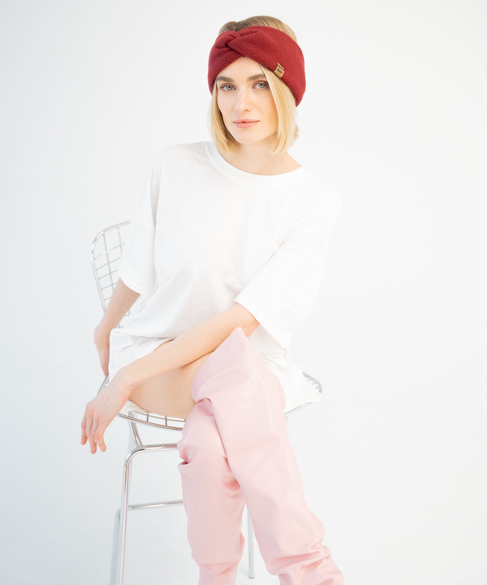 WINE - Stirnband aus Polarfleece - Rot - Studio Chéri