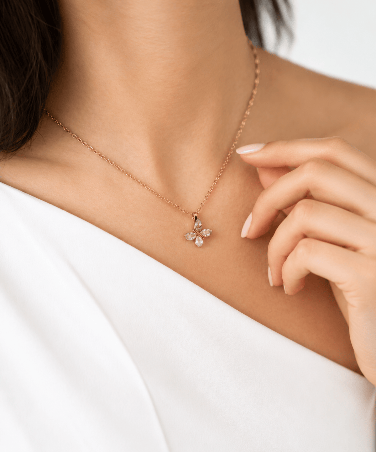 Yuna - 18K Goldkette mit Schmetterling - Gold - Studio Chéri